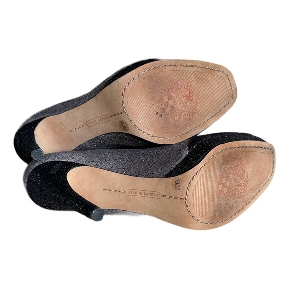 Vince Camuto Timmons Glitter Two Tone Peep Toe Stiletto Heels Size 7 - Picture 11 of 11